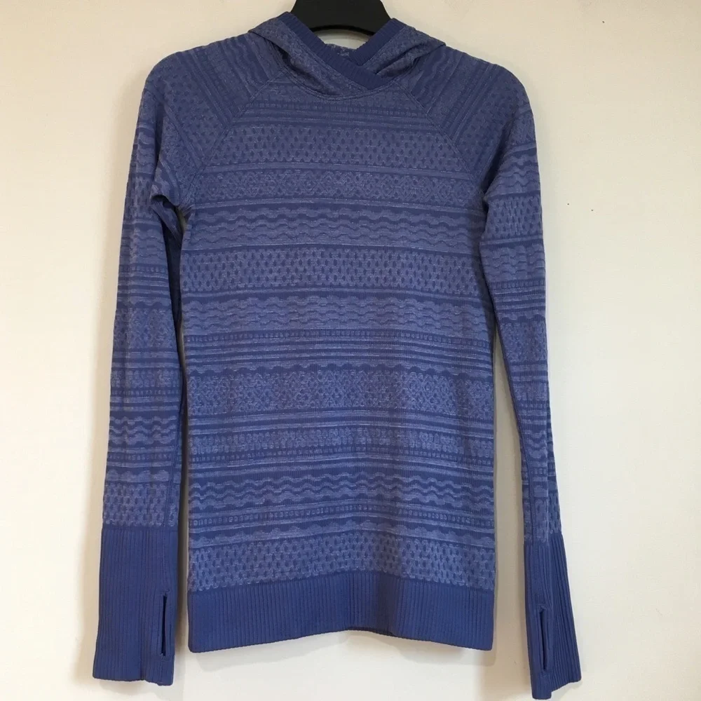 Lululemon Rest Less Gatsby Blue Long Sleeve Hoodie
